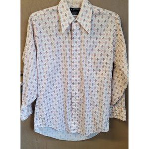 Vintage Kentfield Charisma Men's Dagger Collar Button Down‎ Shirt Sz. 15 1/2-32